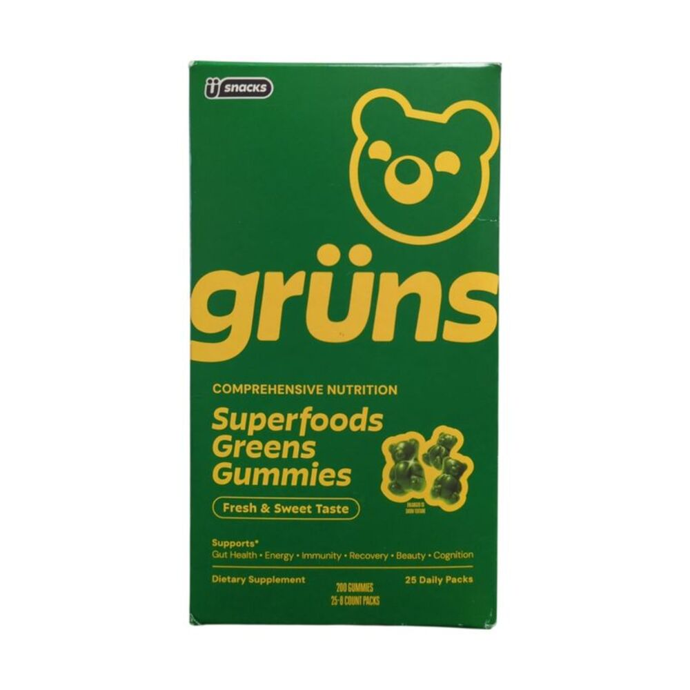 Gruns Adult Organic Superfood Greens Multivitamin Gummies, 25 ct.